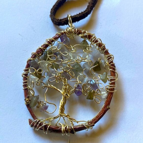 Handmade tree of life moonstone pendant - Picture 1 of 3